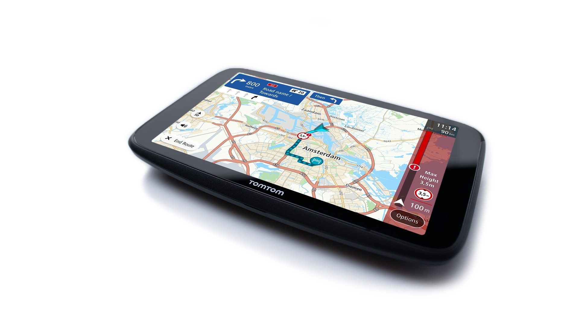 Navigate with ease from a 7” touchscreen